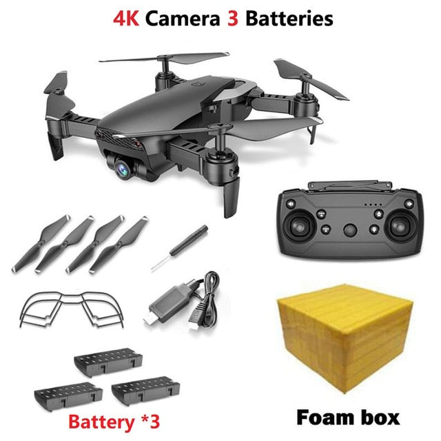 Drone  Câmera 4k com 1080p fpv Dobrável Mini Teeggi M69 Quadcopter