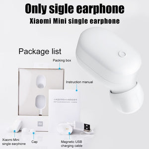 Fone de Ouvido com Caixa de carregamento e Microfone Handsfree, Sem Fio Bluetooth Xiaomi