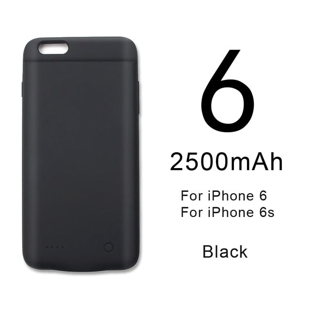 Case para Iphone 6 7 8 6 S Plus, Carregador de Bateria Ultra Fino Capa Protetora