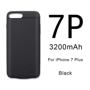 Case para Iphone 6 7 8 6 S Plus, Carregador de Bateria Ultra Fino Capa Protetora