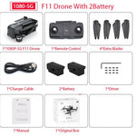Drone wifi fpv camera 1080p/2k hd Zwn  SJRC F11 RC Quadcopter